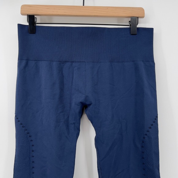 JoyLab Women XL Mid-Rise Seamless Ventilation 7/8 Leggings Blue Ankle Mesh Gym - Picture 2 of 9